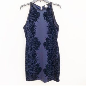 B Darlin Navy Blue Embroidered Detail Shift Dress